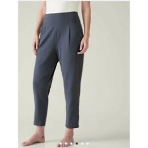 Athleta Elation Pant in "Granite Blue" Size SMALL Lycra/Spandex SOFT!